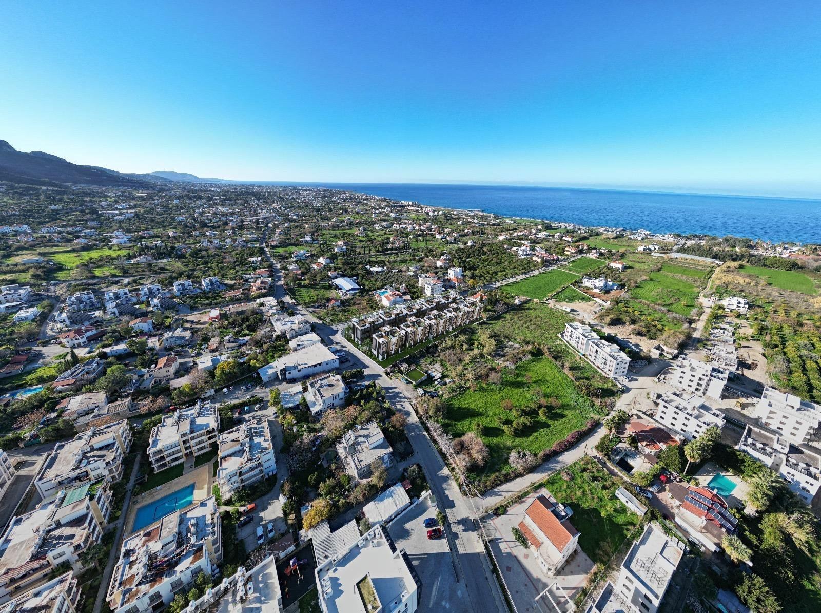 Aerial view of the Lapta coastline